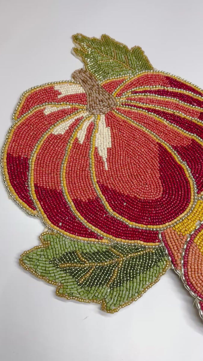Handmade beaded pumpkin table runner – The Modern Houseware