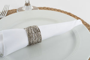 Silver Mesh Handmade Napkin Rings (set of 4)