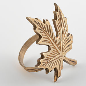 Gold Fall Leaf Handmade Napkin Rings (set of 4)