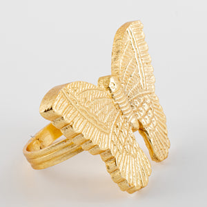 Gold Butterfly Handmade Napkin Rings (set of 4)