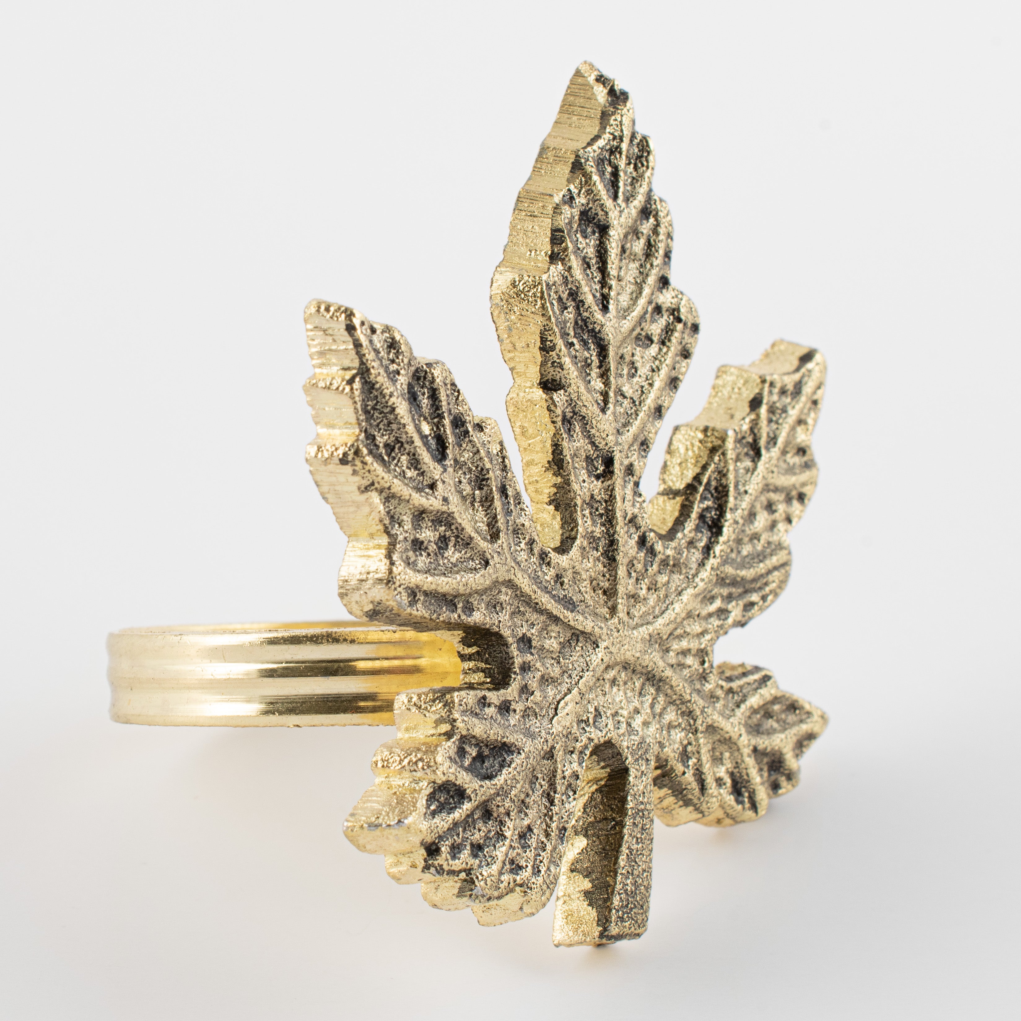 Gold Leaves Napkin Ring  Style Me Pretty - Gartner Studios
