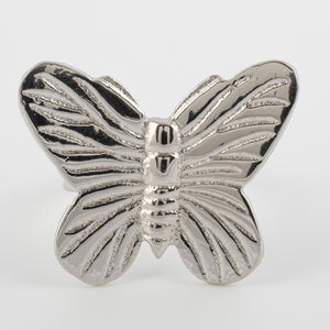 Silver Butterfly Handmade Napkin Rings (set of 4)