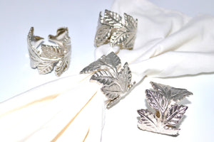 Silver Floral Napkin Rings (set of 4)